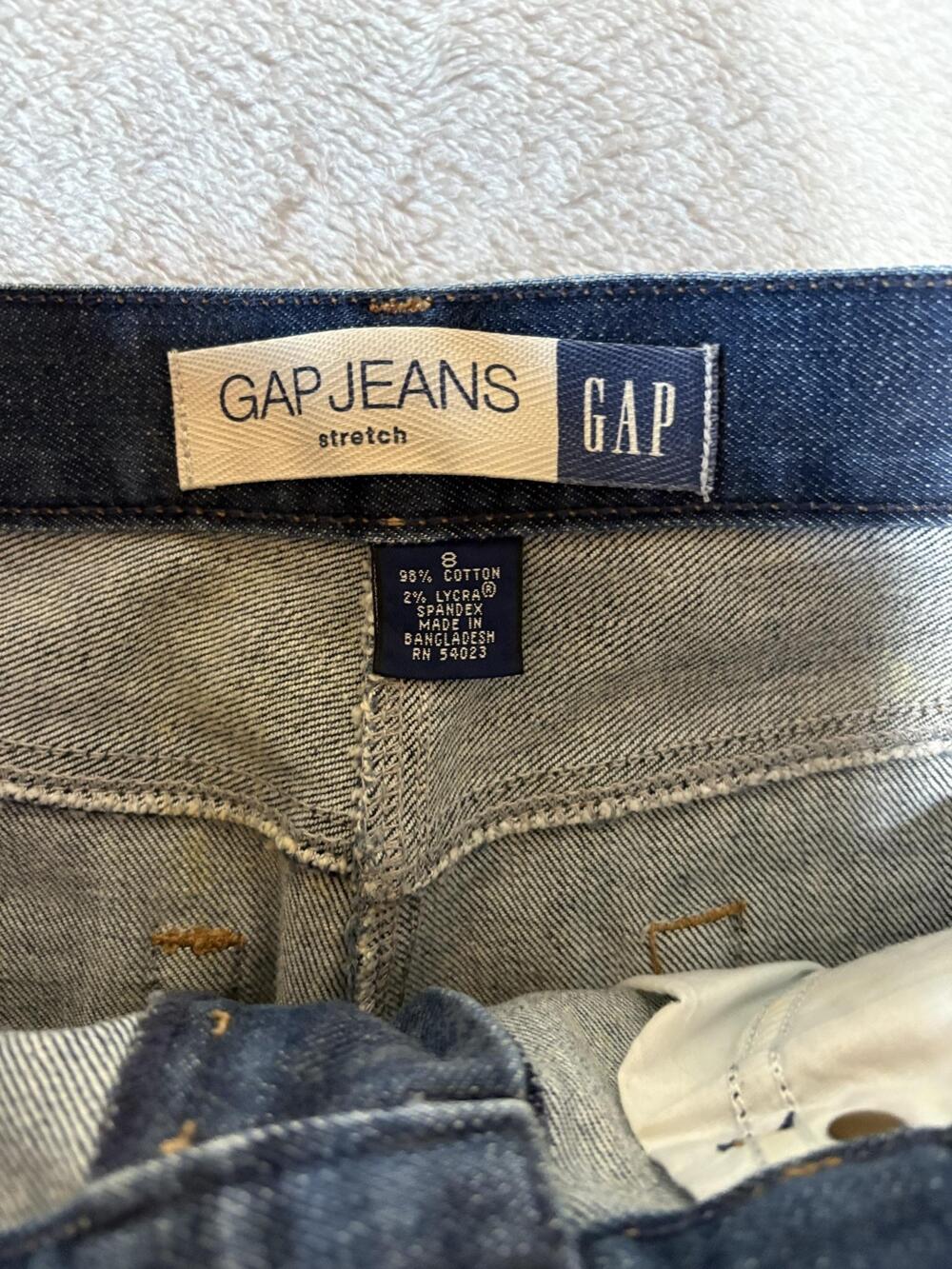 Gap Skirt Womens 8 Blue Denim Straight Knee Length Stretch 5 Pocket Casual - Picture 4 of 6